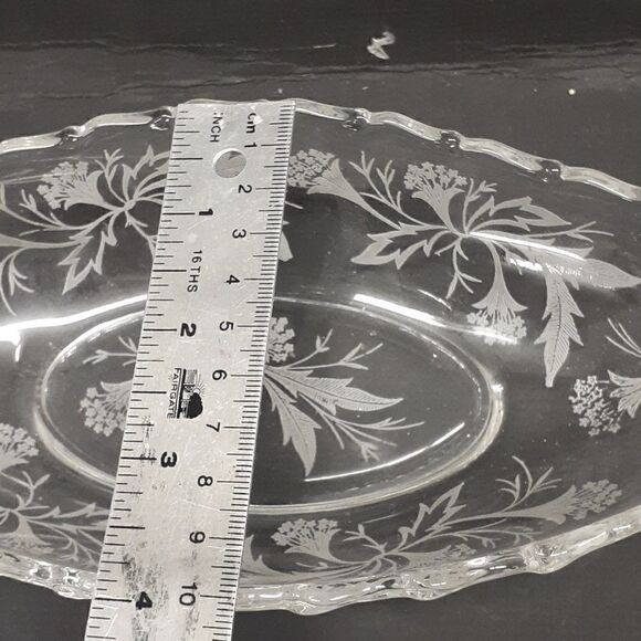 4 pc. bundle Fostoria Cambridge etched crystal creamer sugar, pitcher, dish - Picture 15 of 15